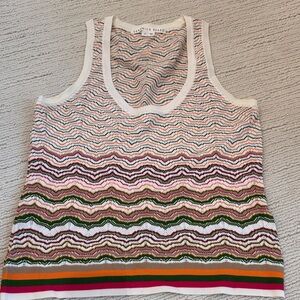 Veronica Beard Multicolor Striped Tank Top - size medium - armpit stain